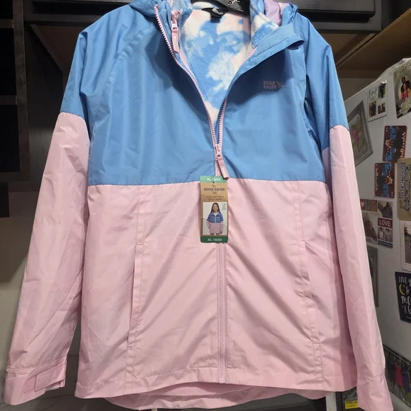 Eddie Bauer Kids Two-Tone 3 In 1Blue and Pink Jacket YOUTH girls 18/20